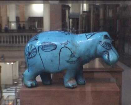 Nijlpaard in Egyptisch museum